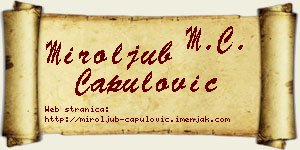 Miroljub Capulović vizit kartica